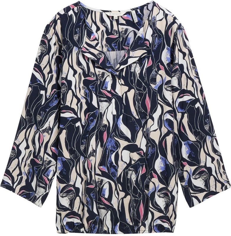 TOM TAILOR - Organic Shapes Design - Damesblouse - Geometrisch Patroon