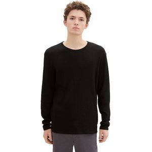 TOM TAILOR - Denim - Trui - Zwart - Basic Fit