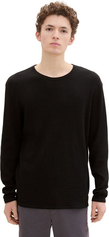 TOM TAILOR - Denim - Trui - Zwart - Basic Fit