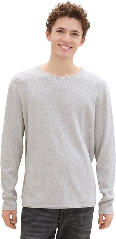 TOM TAILOR - 1042517 - Herentrui - Lichte Steenmix - Basic Fit