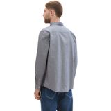 TOM TAILOR - Regular Fit - Overhemd - Navy Chambray - Katoen - Lange Mouwen
