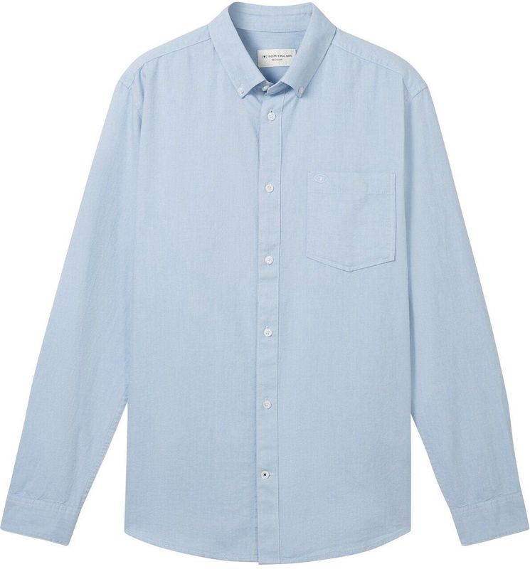 Tom Tailor - OXFORD - Heren Overhemd - Blauw - 100% Katoen