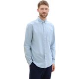 Tom Tailor - OXFORD - Heren Overhemd - Blauw - 100% Katoen