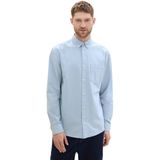 Tom Tailor - OXFORD - Heren Overhemd - Blauw - 100% Katoen