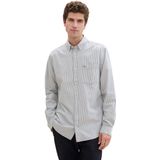 TOM TAILOR - Herenhemd - Witte en Marineblauwe Strepen - Katoen