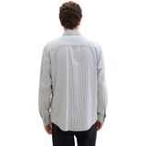 TOM TAILOR - Herenhemd - Witte en Marineblauwe Strepen - Katoen