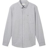 TOM TAILOR - Herenhemd - Witte en Marineblauwe Strepen - Katoen