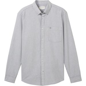 TOM TAILOR - Herenhemd - Witte en Marineblauwe Strepen - Katoen