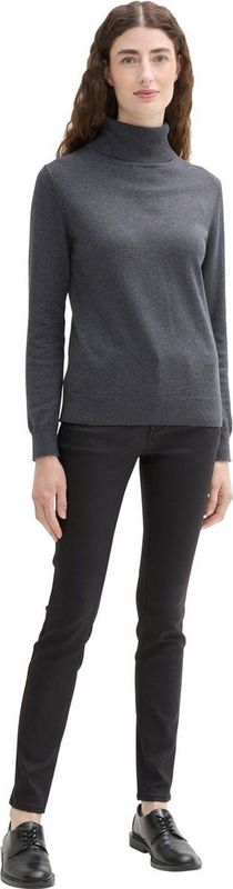 Klassieke Jeansbroek - 5-Pocket-Stijl - Gecoat - Zwart - Viscose