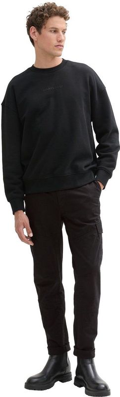 TOM TAILOR - 1042559 - Herenbroek - Zwart - Katoen - Slim Fit
