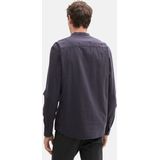 TOM TAILOR - 1042539 - Overhemd - Marineblauw - Visgraatstructuur