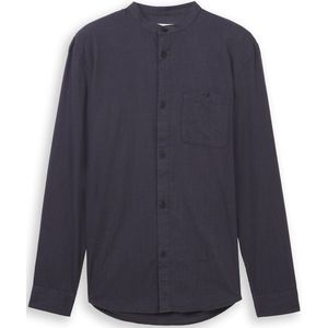 TOM TAILOR - 1042539 - Herenhemd - Marineblauw - Slim Fit - Lange Mouwen
