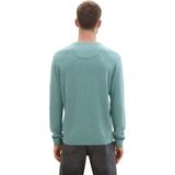 TOM TAILOR heren trui, 13158 - Mineral Stone Blue Melange, XXL