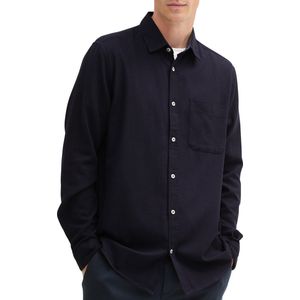 TOM TAILOR - Herenhemd - Gemêleerd - Marineblauwe Mix - Regular Fit