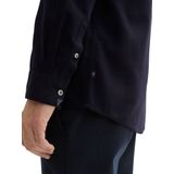 TOM TAILOR - Herenhemd - Gemêleerd - Marineblauwe Mix - Regular Fit