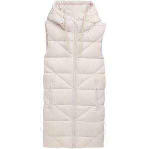 TOM TAILOR Longstyle gewatteerd vest voor dames, 12365 - Dusty Beige, XL