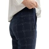 TOM TAILOR - Mia Slim Fit - Chino Broek - Delicate Navy Check Design