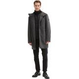 Tom Tailor - Lange Wollen Herenjas - Mêlee - Polyestermix - Regular Fit