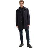 Tom Tailor - Lange Wollen Herenjas - Mêlee - Polyestermix - Regular Fit