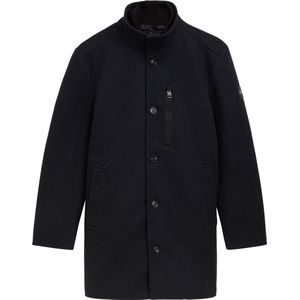 Tom Tailor - Lange Wollen Herenjas - Mêlee - Polyestermix - Regular Fit
