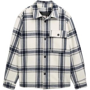 Tom Tailor - Overshirt - Geruit - Lange Mouwen - Puntkraag - Borstzak