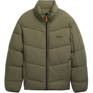 TOM TAILOR DENIM - Gewatteerde Jas - Olijfgroen / Zwart - Winterjas