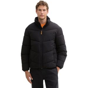 TOM TAILOR Denim 1041776 winterjas voor heren, casual met opstaande kraag, 29999 - Zwart, L