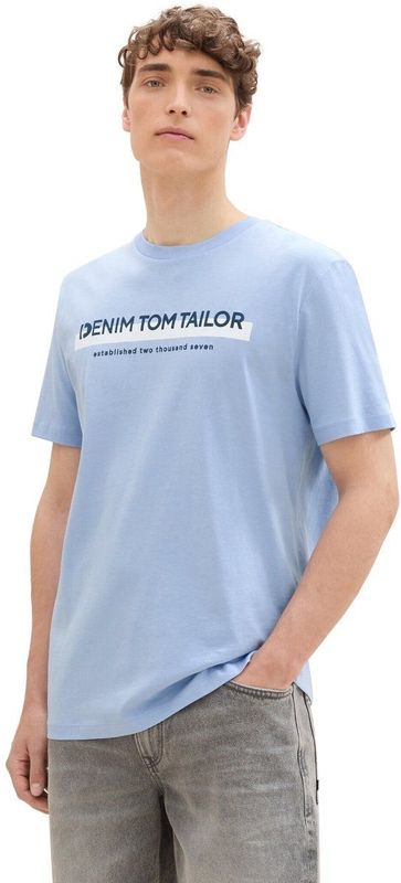 TOM TAILOR - 11486 - T-shirt - Brunnera Blauw - Korte Mouwen - Slim Fit