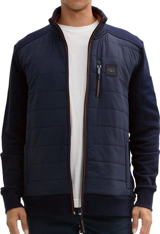 TOM TAILOR - 1044876 - Hybride Trainingsjack - Sky Captain Blue - Gewatteerd