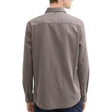 Overhemd - Fijn Gestructureerd - Katoen - Regular Fit - Opgestikte Borstzak