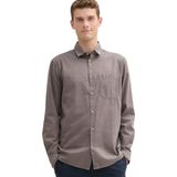 Overhemd - Fijn Gestructureerd - Katoen - Regular Fit - Opgestikte Borstzak