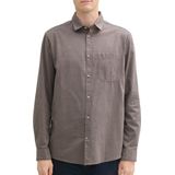 Overhemd - Fijn Gestructureerd - Katoen - Regular Fit - Opgestikte Borstzak