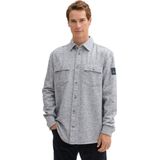 TOM TAILOR heren overhemd, 36666 - Offwhite Grindle Herringbone, XXL