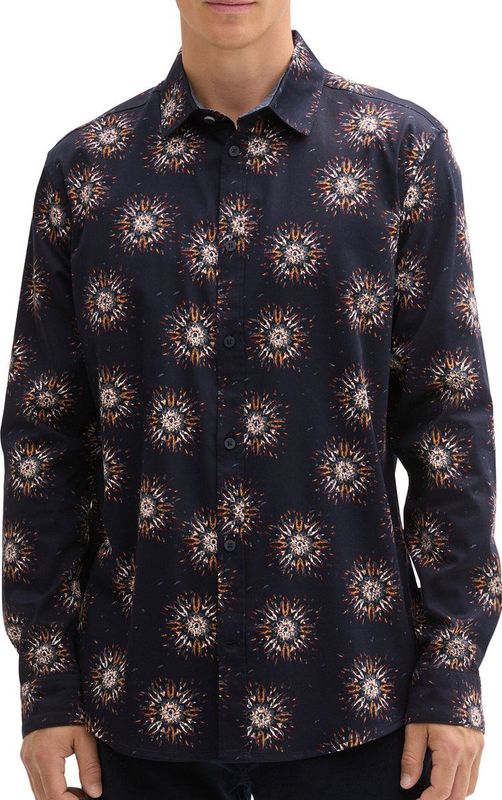 Tom Tailor - Lange mouw overhemd - Heren Blauw - Katoen - 1043800