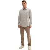 Tom Tailor - Lange Mouw Overhemd - Gebroken Wit - Katoen - 1043800