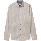 Tom Tailor - Lange Mouw Overhemd - Gebroken Wit - Katoen - 1043800