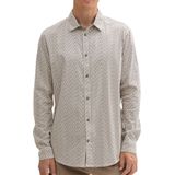 Tom Tailor - Lange Mouw Overhemd - Gebroken Wit - Katoen - 1043800