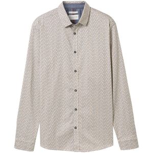 Tom Tailor - Overhemd - Ecru - Printed Stretch Shirt