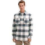 Tom Tailor - Flanellen Overhemd - All-over Motief - Regular Fit - Puur Katoen