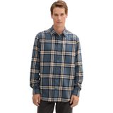 TOM TAILOR - 36642 - Geruit Overhemd - Stormy Blue White Check