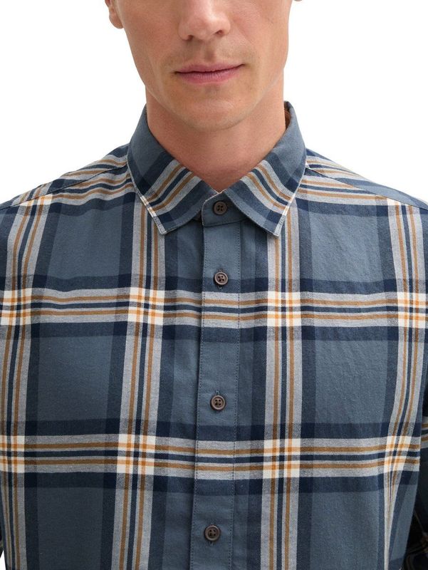 TOM TAILOR - 36642 - Geruit Overhemd - Stormy Blue White Check