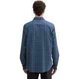 Tom Tailor - Printed Shirt - Blauw - 100% Katoen