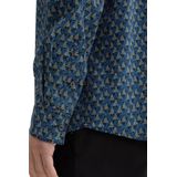 Tom Tailor - Printed Shirt - Blauw - 100% Katoen