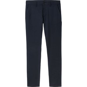 TOM TAILOR Travis Slim chinobroek voor heren, 36780 - Navy Blue Structuur, 34W x 36L