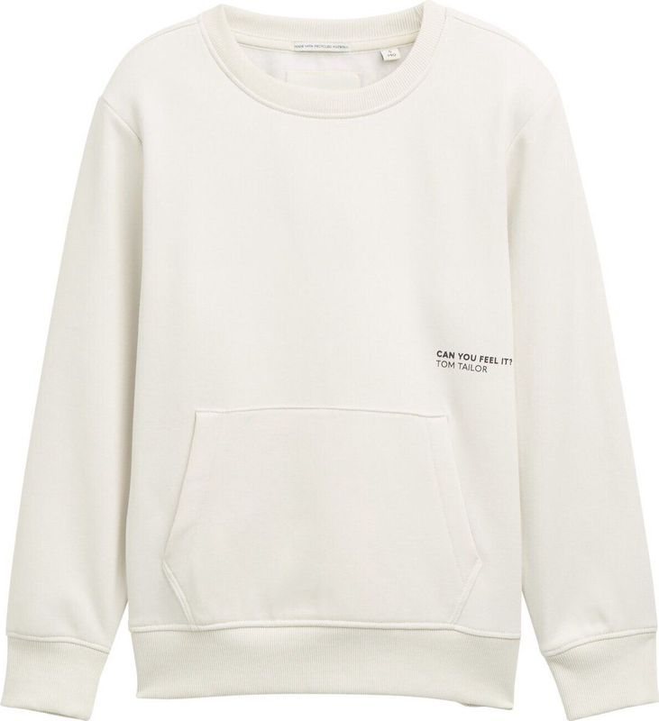 TOM TAILOR Sweatshirt  zwart / wit