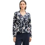 TOM TAILOR - 36554 - T-shirt - Painterly Floral Design - Dames - Lange Mouwen