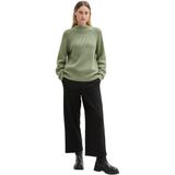 Tom Tailor Dames trui KNIT PLATED RIB regular fit Groen Ronde Hals Volwassenen