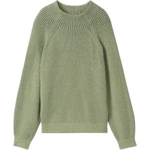 Tom Tailor Dames trui KNIT PLATED RIB regular fit Groen Ronde Hals Volwassenen