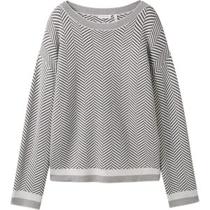 BE PART - Gebreide Trui - Visgraatpatroon - Zwart - Lenzing Ecovero-viscose