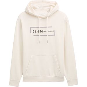 Klassieke Hoodie - Ronde Logoprint - Geribbelde Manchetten - Polyester-Katoenmix